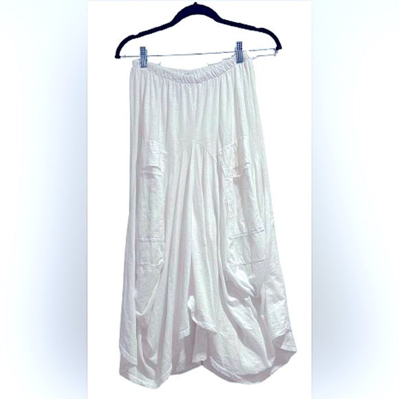 Tempo Paris Cotton Skirt in White, Size S - Picture 2 of 6